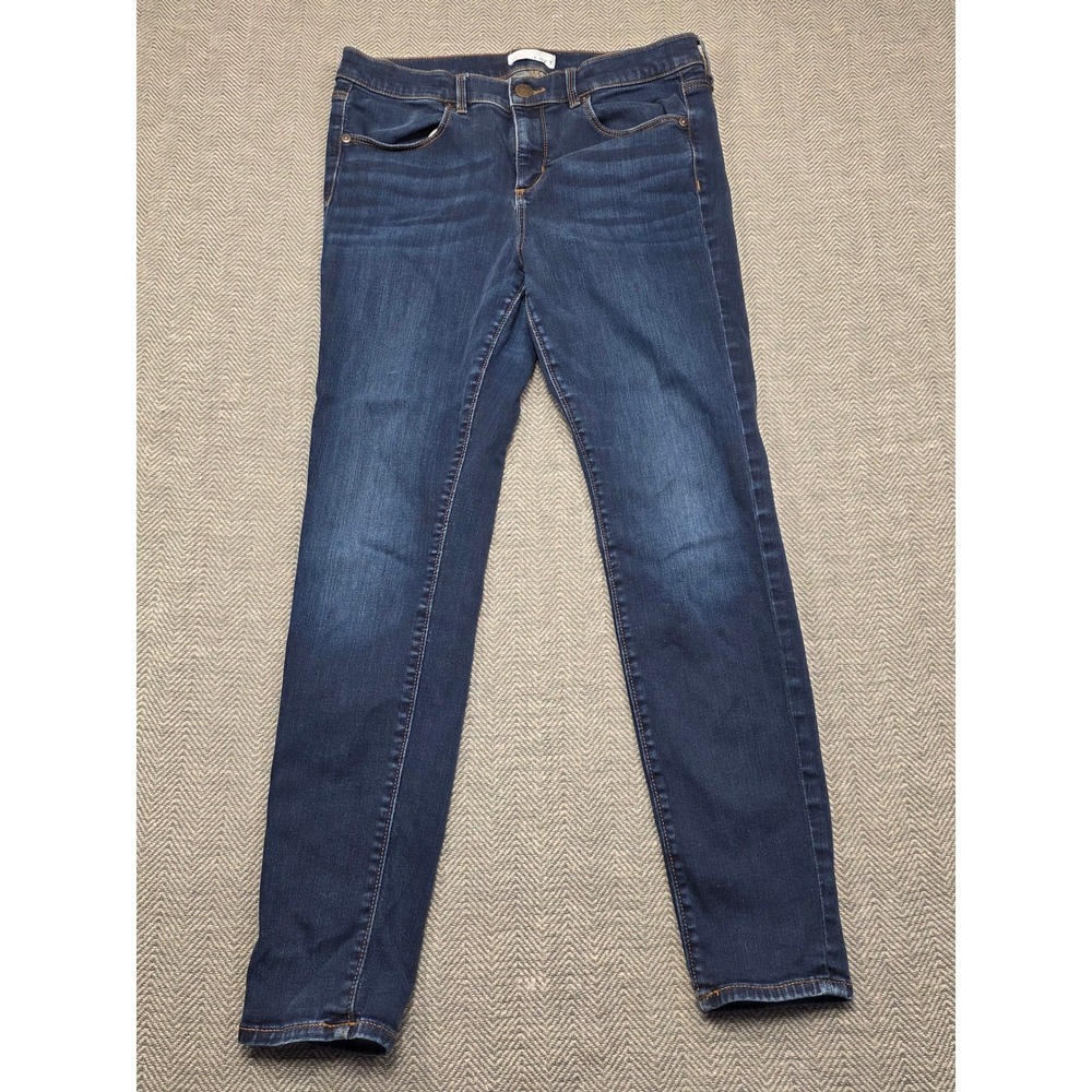 Loft Womens Dark Wash Skinny Denim Legging Jeans 29 8 476363 Stretch Mid Rise